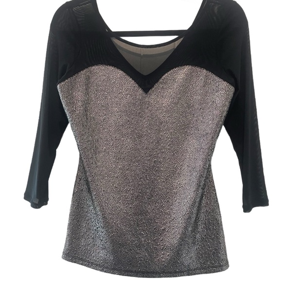 Guess Black and Silver Blouse - Picture 1 of 5